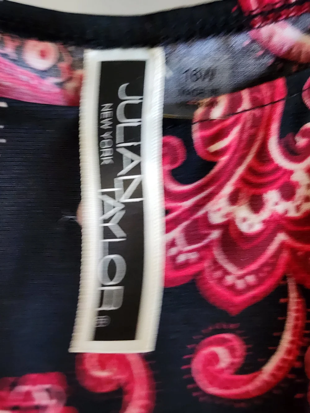 Julian Taylor Red and Black Floral Midi Dress with Red Jacket